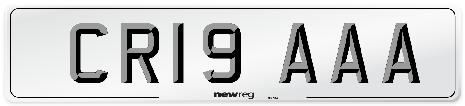 CR19 AAA Number Plate from New Reg
